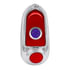 C4053SALBD by UNITED PACIFIC - Tail Light Assembly - Driver Side, Stainless Steel Housing, Red Lens, with Blue Dot