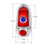 C4053SARBD by UNITED PACIFIC - Tail Light Assembly - Passenger Side, Stainless Steel Housing, Red Lens, with Blue Dot