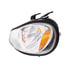 31347 by UNITED PACIFIC - Headlight Assembly - LH, Chrome Housing, High/Low Beam, with Signal Light