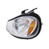 31347 by UNITED PACIFIC - Headlight Assembly - LH, Chrome Housing, High/Low Beam, with Signal Light
