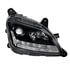 35782 by UNITED PACIFIC - Projection Headlight Assembly - RH, Black Housing, High/Low Beam, H7 Bulb, with LED Signal (Sequential) and LED Position Light