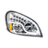 35791 by UNITED PACIFIC - Headlight Assembly - High Power, LED, RH, Chrome Housing, High/Low Beam, with LED Turn Signal, Position Light Bar and Daytime Running Light