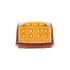 36402 by UNITED PACIFIC - Truck Cab Light - 17 LED Reflector Square, Amber LED/Clear Lens
