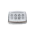 36402 by UNITED PACIFIC - Truck Cab Light - 5-Pack, 17 LED, Reflector Square, Amber LED/Clear Lens