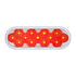 36723 by UNITED PACIFIC - Stop, Turn, & Tail Light - 13 LED 6" Oval, Double Fury, with Warning Light, Red & Amber LED/Clear Lens