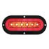 36955 by UNITED PACIFIC - Brake/Tail/Turn Signal Light - 22 LED 6" Oval Flange Mount "Glo", Red LED/Clear Lens