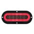 36955 by UNITED PACIFIC - Brake/Tail/Turn Signal Light - 22 LED 6" Oval Flange Mount "Glo", Red LED/Clear Lens