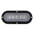 36955 by UNITED PACIFIC - Brake/Tail/Turn Signal Light - 22 LED 6" Oval Flange Mount "Glo", Red LED/Clear Lens