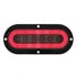 36955 by UNITED PACIFIC - Brake/Tail/Turn Signal Light - 22 LED 6" Oval Flange Mount "Glo", Red LED/Clear Lens