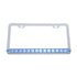 39745 by UNITED PACIFIC - License Plate Frame - Chrome, with 14 LED 12" Light Bar, Amber LED/Clear Lens