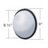 60013 by UNITED PACIFIC - Door Blind Spot Mirror - 8.5", Stainless Steel, Convex, Fisheye