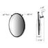60049 by UNITED PACIFIC - Door Blind Spot Mirror - 8.5", Chrome, Convex, with Offset Mounting Stud