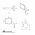 60050 by UNITED PACIFIC - Stainless Steel Door Mirror For 1973-91 Chevy/GMC Full Size Truck