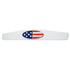 67008 by UNITED PACIFIC - Mud Flap Weight - 4" x 24", Chrome Bottom, with Oval USA Flag Emblem