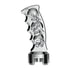 70655 by UNITED PACIFIC - Manual Transmission Shift Knob - Gearshift Knob, Chrome, Skull,s Pistol Grip, 13/15/18 Speed, with Adapter