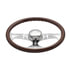 88312 by UNITED PACIFIC - Steering Wheel - 18", Lady, with Chrome Horn Bezel and Horn Button, Woodgrain