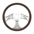 88312 by UNITED PACIFIC - Steering Wheel - 18", Lady, with Chrome Horn Bezel and Horn Button, Woodgrain