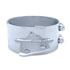10284 by UNITED PACIFIC - Exhaust Clamp - 7", Stainless, Butt Joint, Angled Bracket