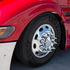 10570 by UNITED PACIFIC - Wheel Lug Nut Cover - Chrome, Spike Lug, Kit, Push On