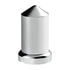 10117B by UNITED PACIFIC - Wheel Lug Nut Cover - 33mm x 3 3/16", Chrome, Plastic, Pointed, with Flange, Push-On Style