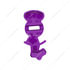 70370 by UNITED PACIFIC - Manual Transmission Shift Knob - Candy Purple, Plastic, for Eaton Fuller 13 Speed