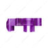 70370 by UNITED PACIFIC - Manual Transmission Shift Knob - Candy Purple, Plastic, for Eaton Fuller 13 Speed