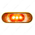 38066B by UNITED PACIFIC - Turn Signal Light - 6" Oval, 3 LED, 12V, Amber LED/Lens