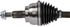 663404HD by A-1 CARDONE - New CV Axle Assembly - Front, 23.75" Length, with HD Thermoplastic Outboard Boot