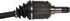 665235HD by A-1 CARDONE - New CV Axle Assembly - Front, 25.375" Length, with HD Thermoplastic Outboard Boot