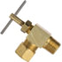 3069-4A by TECTRAN - Shut-Off Valve - Brass, 1/4 in. Tube, 90 deg. Compression to Male Pipe