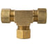Tectran 64-10 Air Brake Air Line Fitting Compression Fitting - Brass, 5/8 inches Tube Size, Union Tee