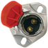 670-22 by TECTRAN - Dual Pole Horizontal Socket - Bull Nose, Red Lid, with 4GA Copper Plugs