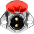 670-285 by TECTRAN - Trailer Receptacle Socket - Dual Pole, Vertical, Crimp Termination, with Red Door