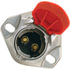 670-22 by TECTRAN - Dual Pole Horizontal Socket - Bull Nose, Red Lid, with 4GA Copper Plugs