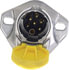 680-E72 by TECTRAN - Trailer Receptacle Socket - 7-Way, Auxiliary, Die-Cast, Screw, Split Pin Type