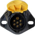 680P-74 by TECTRAN - Trailer Receptacle Socket - 7-Way, Auxiliary, Poly, Ring, Split Pin Type