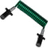 7ATG222PG by TECTRAN - Trailer Power Cable - 12 ft., 7-Way, Powercoil, ABS, Green, with Poly Plugs