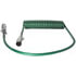 Tectran 7ATG242MW Trailer Power Cable 12 ft. Green ABS Duty Powercoil, 48" x 12" Leads, 2 Plugs with WeatherSeal™