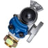 9211-6 by TECTRAN - Knob Style Blue Service Shutoff Gladhand with Bulkhead Fitting, 3/8" Nylon Tubing