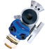 9211 by TECTRAN - Knob Style Blue Service Shutoff Gladhand with Bulkhead Fitting, 3/8" FNPT