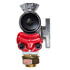 9212-6 by TECTRAN - Knob Style Red Emergency Shutoff Gladhand with Bulkhead Fitting, 3/8" Nylon Tubing