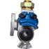 9211F by TECTRAN - Knob Style Blue Service Shutoff Gladhand with Bulkhead Fitting and Filter Screen