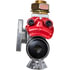 9212F by TECTRAN - Knob Style Red Emergency Shutoff Gladhand with Bulkhead Fitting and Filter Screen