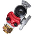 9212-8 by TECTRAN - Knob Style Red Emergency Shutoff Gladhand with Bulkhead Fitting, 1/2" Nylon Tubing