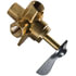 932 by TECTRAN - Air Brake Air Shut-Off Petcock - Brass, 1/4 in. Thread, 1-3/8 in. Stem, 4-Way, Female