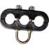 94-0000 by TECTRAN - Air Brake Air Line Clamp - Beefy Style, 3 Hole, 1 U-Bolt, for Dual Air and 1 Power Line