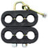 Tectran 94-0006 Air Brake Hose and Power Cable Clamp 6-Hole Beefy Clamp, with U-Bolt and Eye Bolt, Holds (4) Air Lines and
