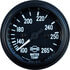 Tectran 95-2453 Fuel and Water Temperature Gauge Set Water Temperature Gauge - Black, 100-265 deg. F, 120 in. Capillary