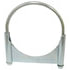 MUC35G by TECTRAN - Exhaust Muffler Clamp - 3-1/2 in. O.D, Zinc Plated, Guillotine Type, with U-Bolt and Band