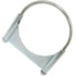 MUC35G by TECTRAN - Exhaust Muffler Clamp - 3-1/2 in. O.D, Zinc Plated, Guillotine Type, with U-Bolt and Band